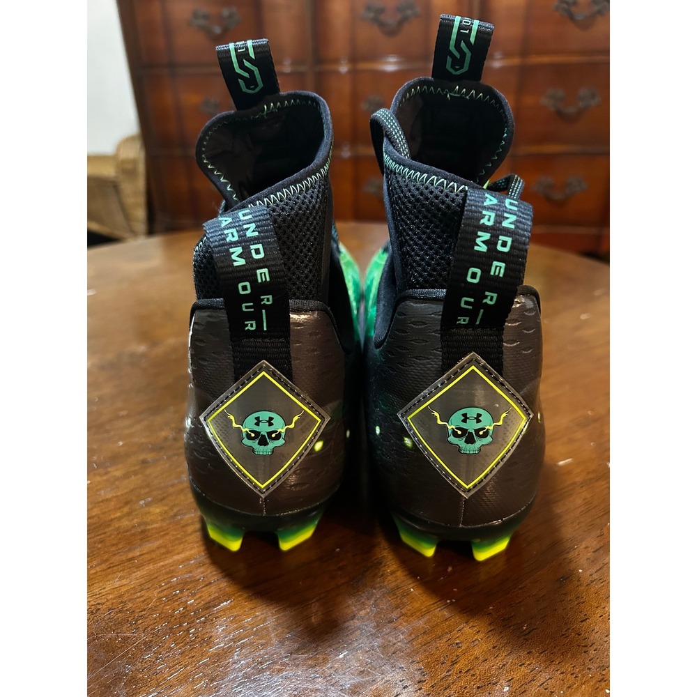 Under Armour Highlight MC Football Cleats Green Skull 3025376-001 Mens 14 - Picture 3 of 7